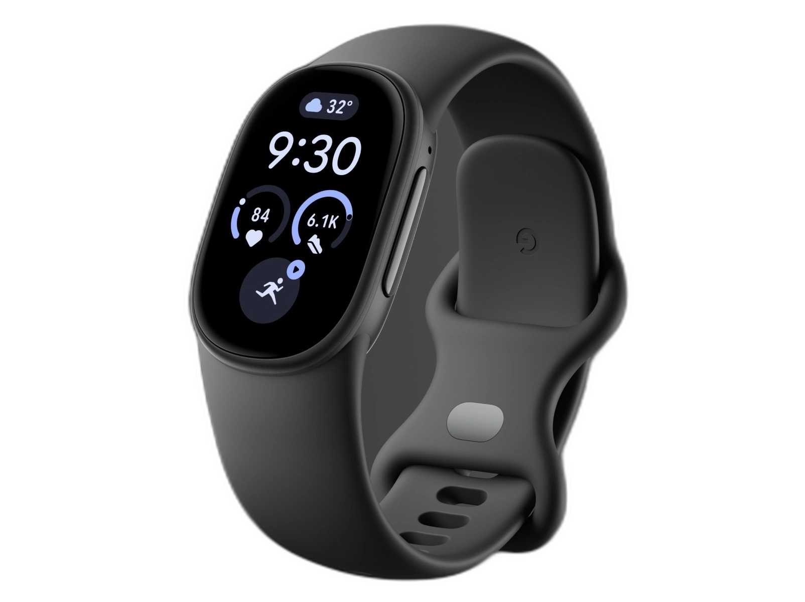 Google Fitbit Edge in Obsidian: Matte Black Aluminum case with Obsidian Active Band