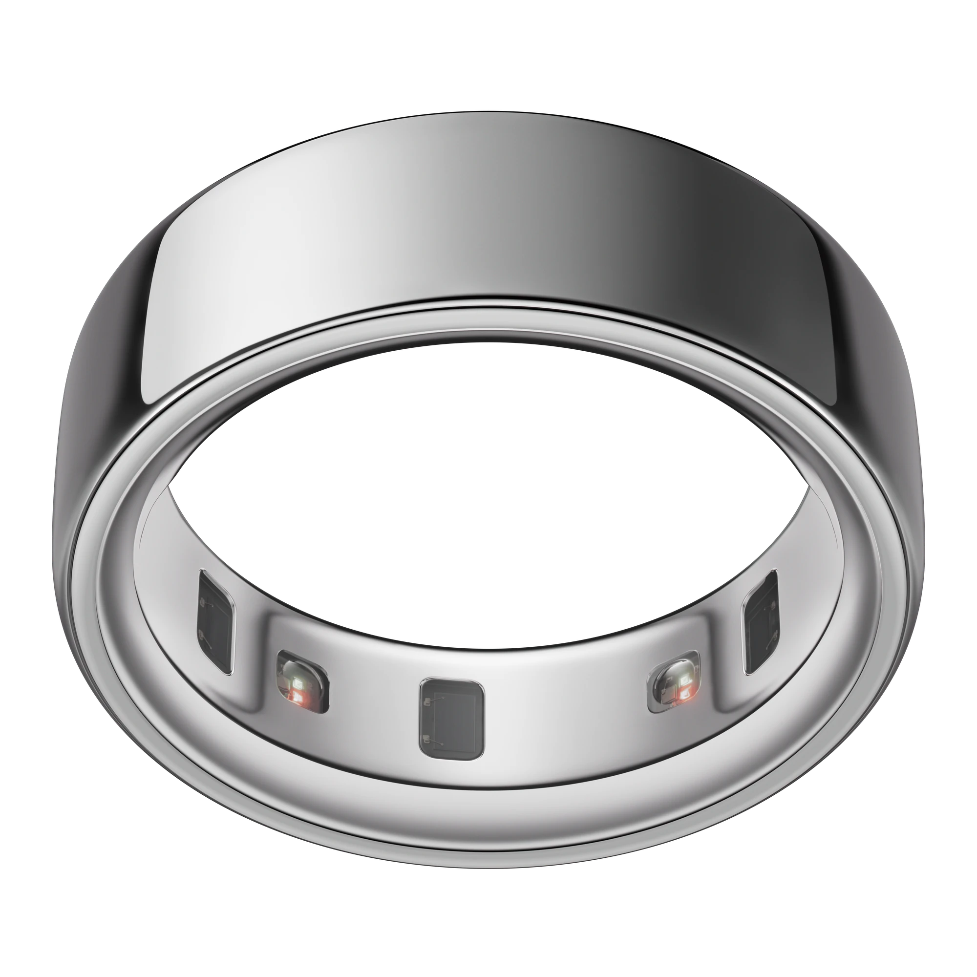 Oura Ring 4 silver, full ring